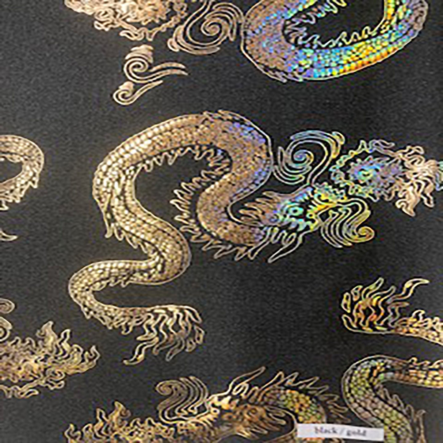 Stretch Nylon Spandex Fabric with Asian Dragon Hologram | Spandex Palace-4