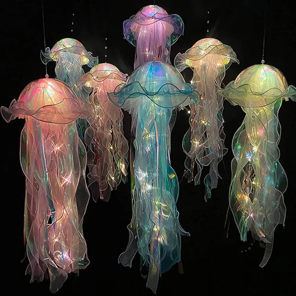 Vibe Geeks Hanging Jellyfish LED Decorative Lamp DIY Party Backdrop Decor-3