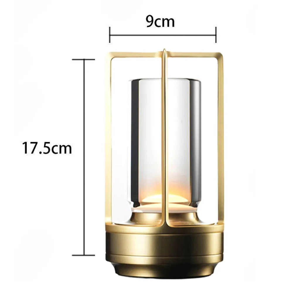 Vibe Geeks 3 Color Cordless Crystal Table Lamp Touch Control Steeples Dimming USB -Rechargeable-3