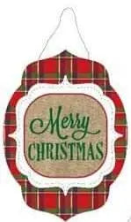 Christmas Flat Plaque with Wire (1ct)-1