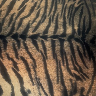 Tiger Foiled Print Polyester Spandex Tricot Fabric | Spandex Palace-1