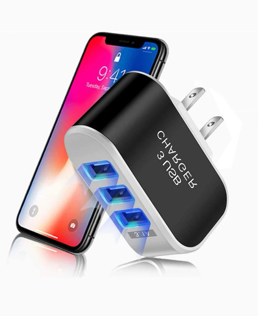 WALL PLUG WITH 3 USB INLETS
