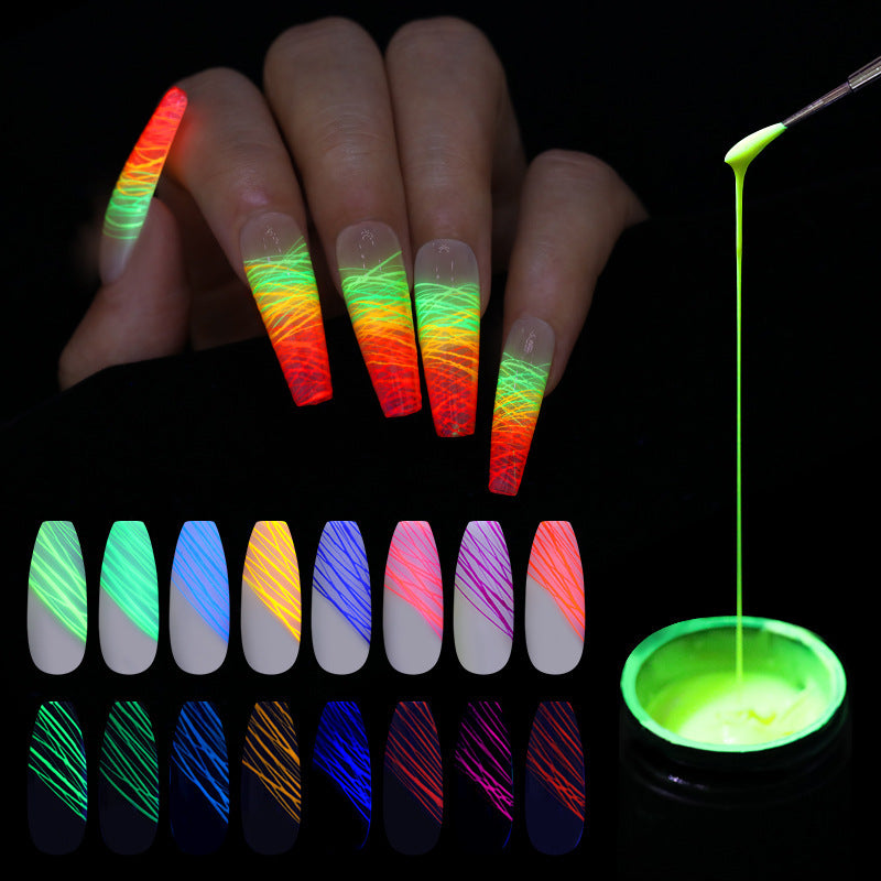 Manicure Luminous Nail Art Spider Nail Gel