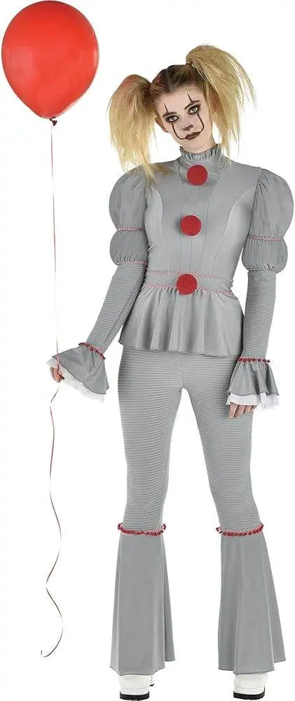 Pennywise Woman Costume, IT Chapter Two ( Adult Large 10-12)-0