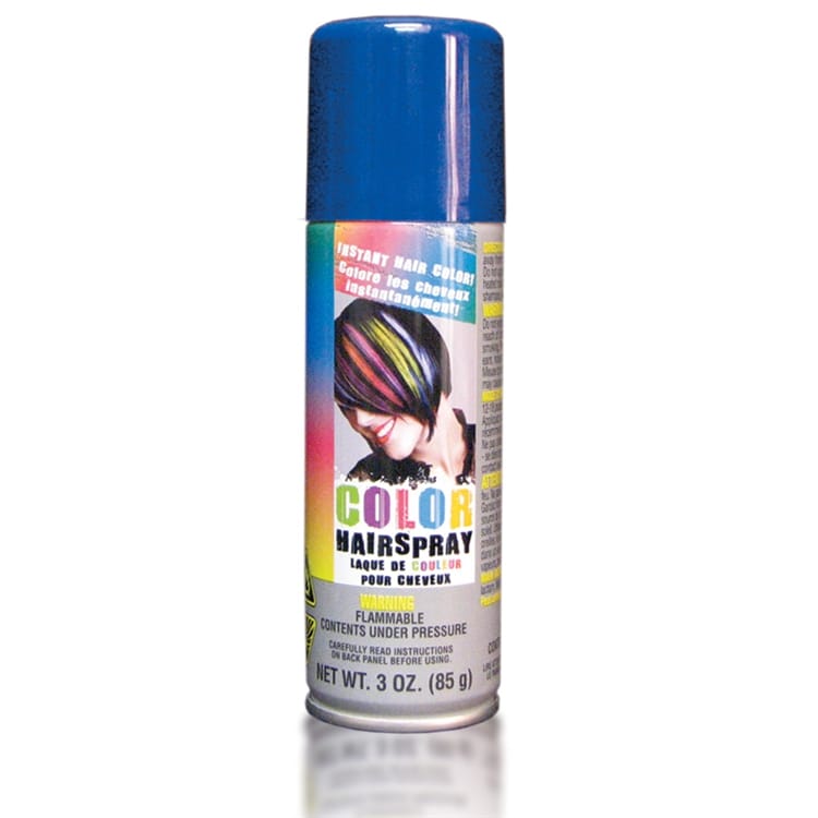 Temporary Colored Hair Spray Blue