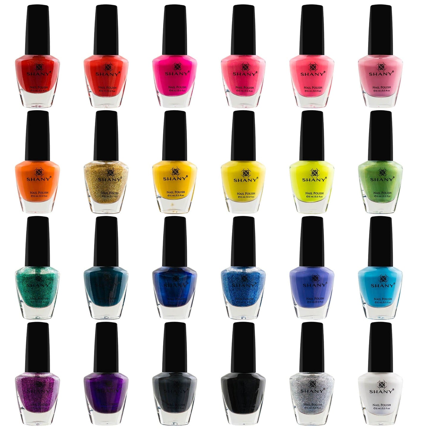 SHANY Cosmopolitan DIY Nail Polish set - Nail Lacquer Quick Dry, Full Size, Vibrant, Colorful, Trendy, Glitter, Glossy, Metallic, Matte Nail Art Nail Shades - 24 Colors Nail Polish Bulk - SHOP - NAIL POLISH - ITEM# SH-SHNN020-01