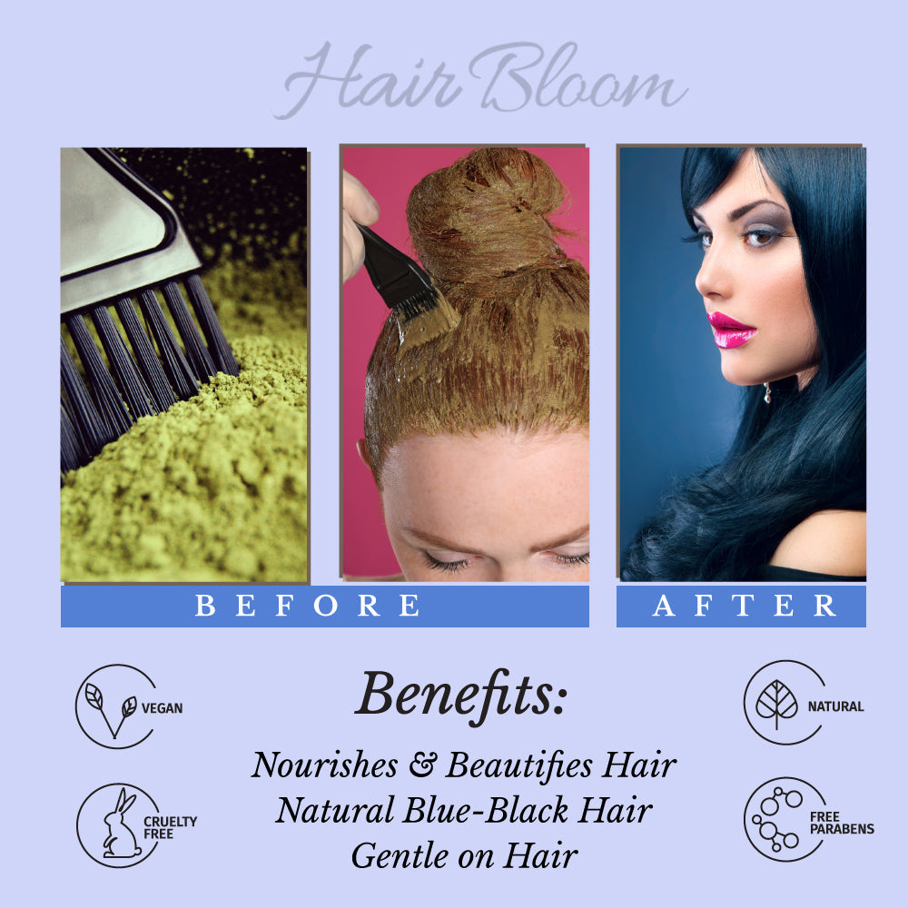 HAIR BLOOM HAIR DYE BLUE BLACK