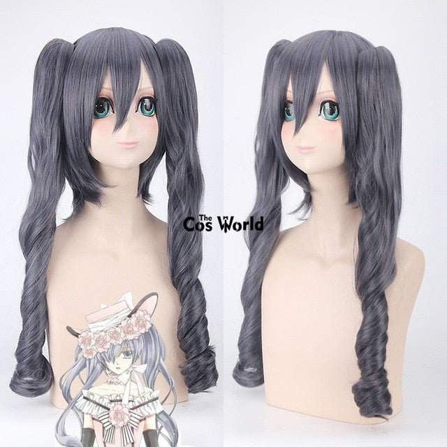 Black Butler Kuroshitsuji Ciel Phantomhive Sleeveless Lace Maid Court Full Dress Uniform Outfit Anime Cosplay Costumes-5