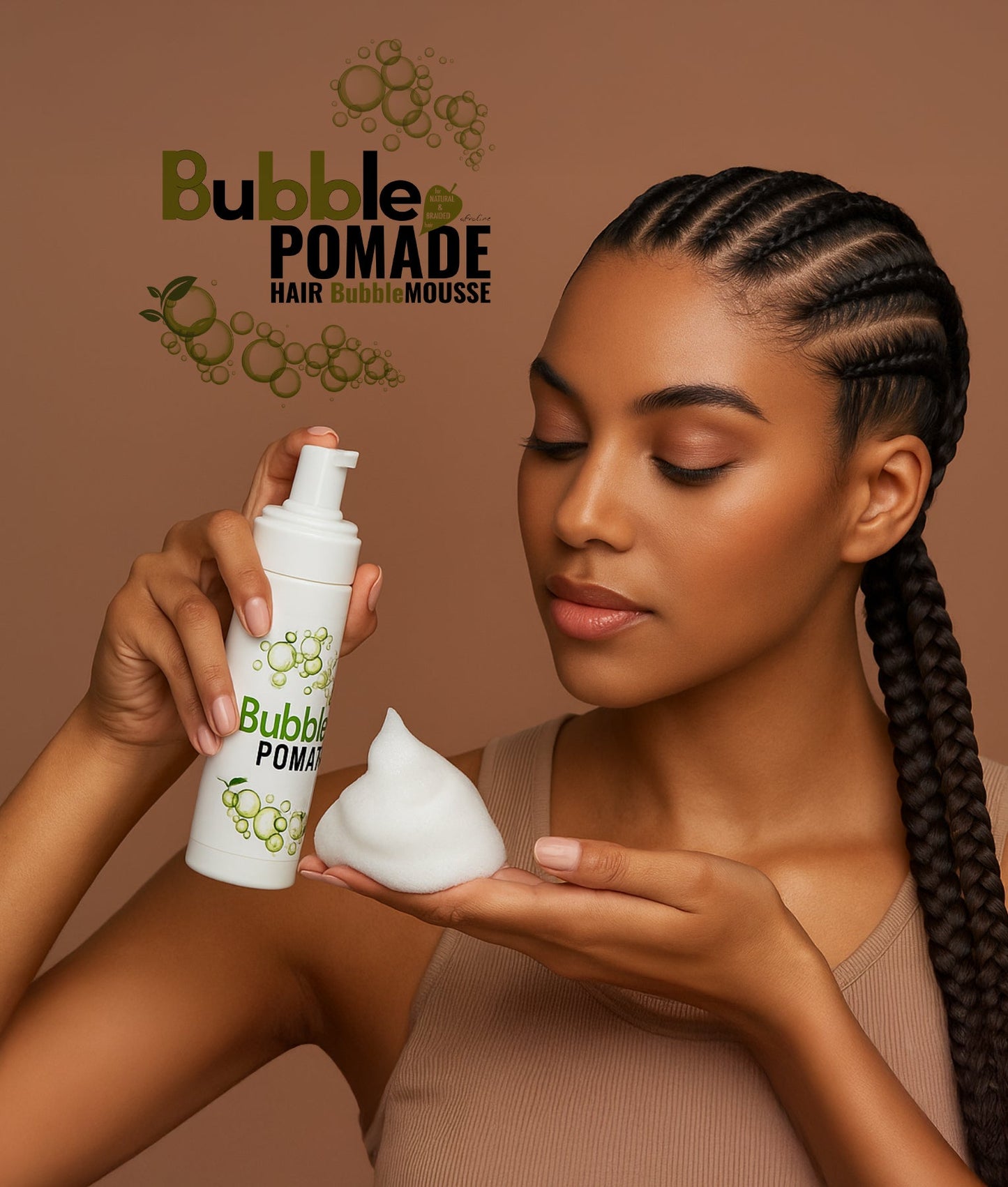 BubblePomade hair mousse for braiding, hair mousse for curly hair AFROline