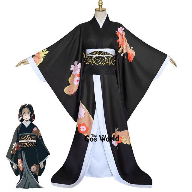 Demon Slayer: Kimetsu no Yaiba Kibutsuji Muzan Kimono Yukata Dress Outfit Anime Cosplay Costumes-5