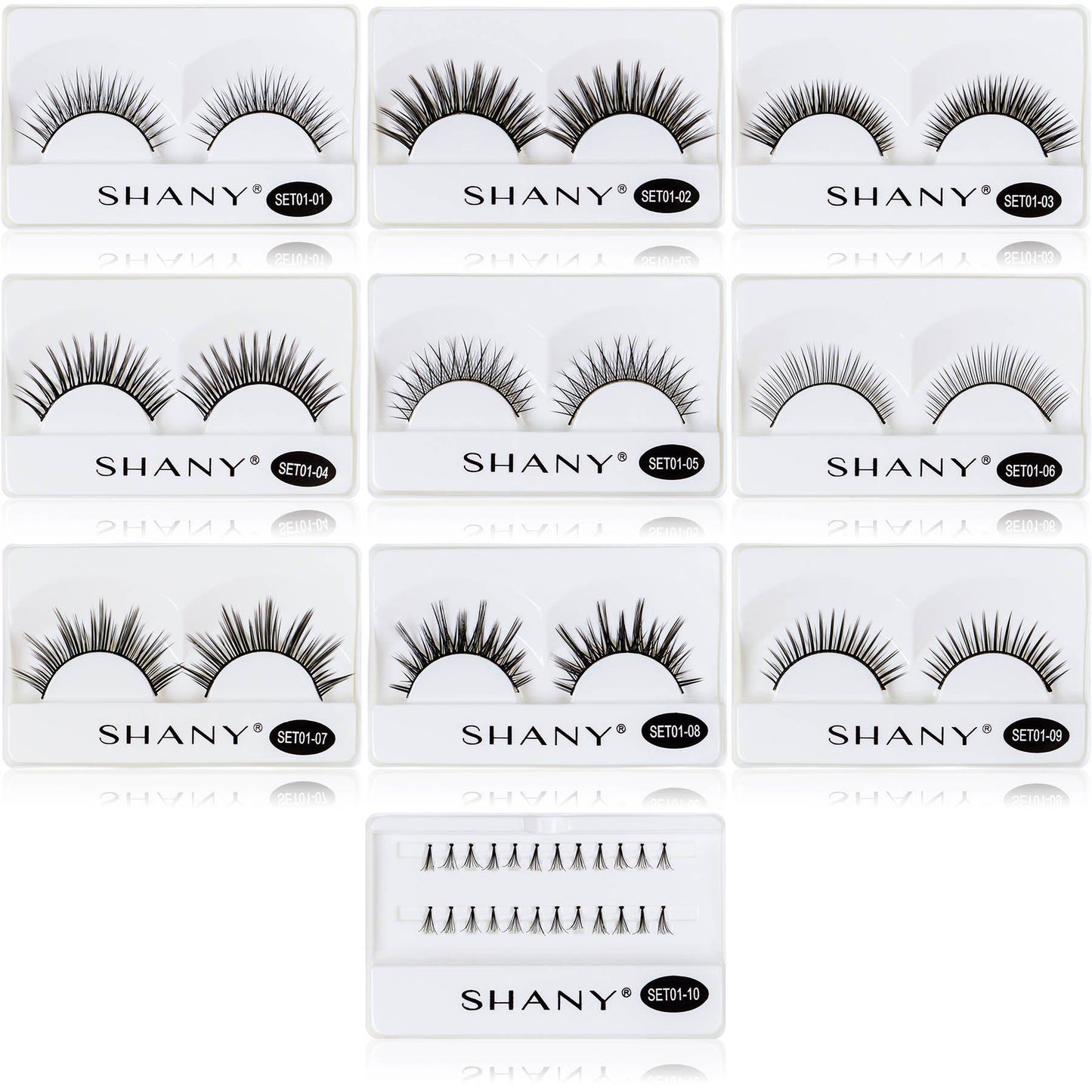 Eyelash extend - set of 10 assorted reusable eyelashes