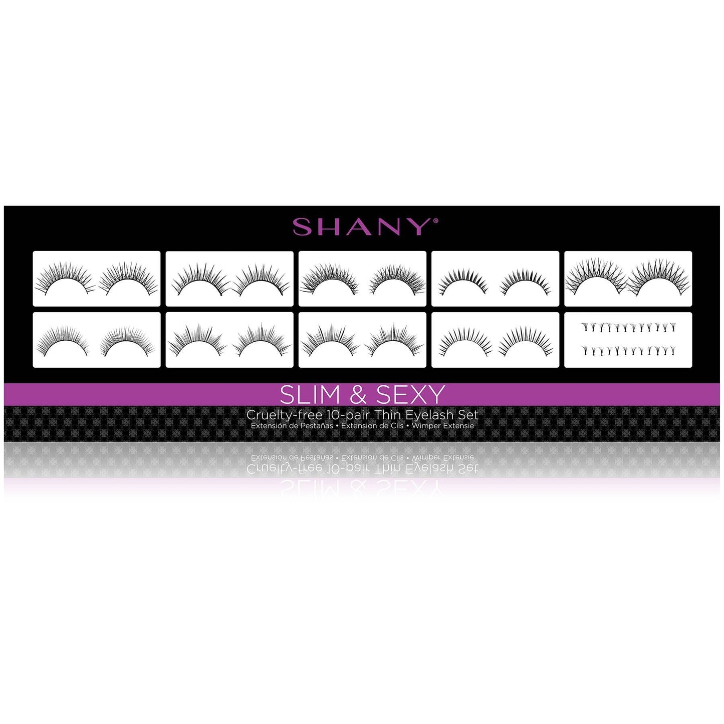 Eyelash extend - set of 10 assorted reusable eyelashes