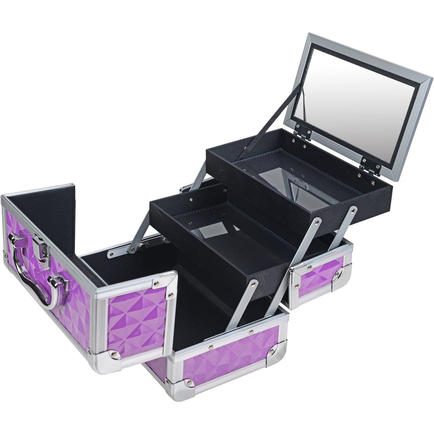 Chic Makeup Train Case with Mirror-2