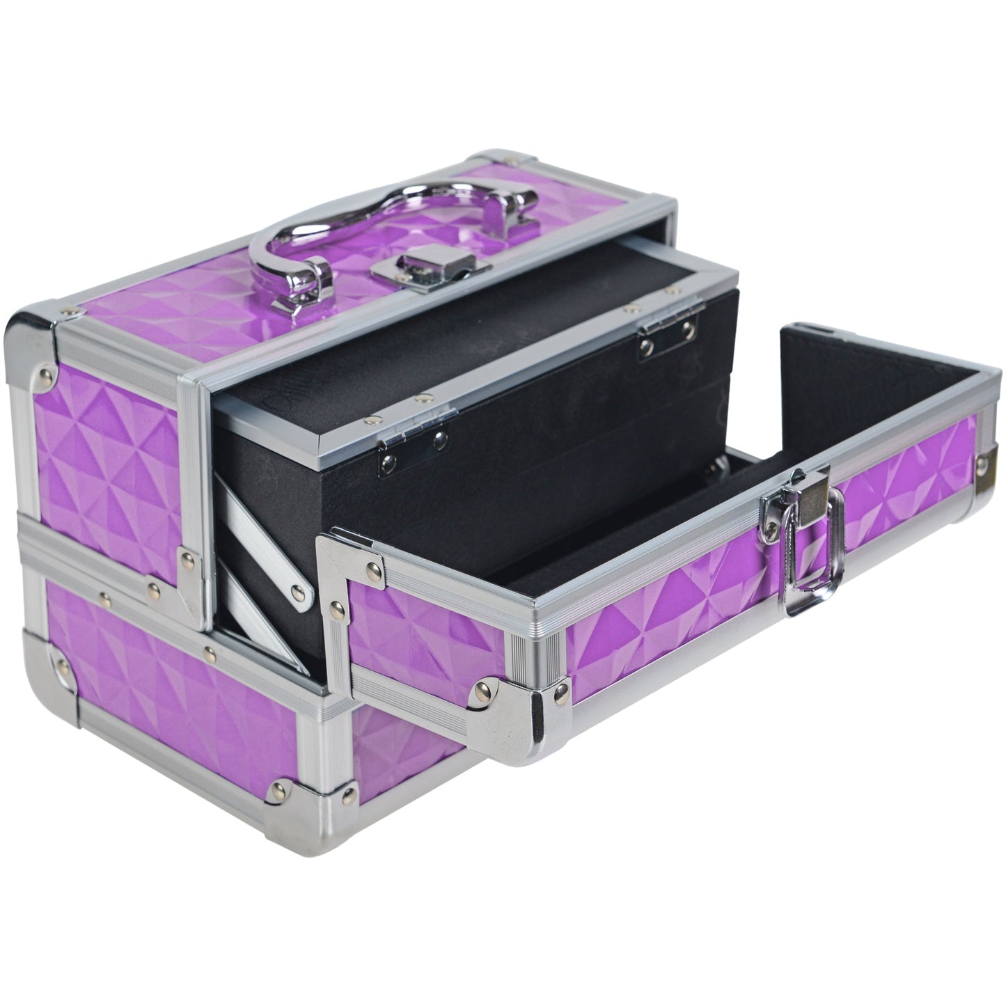 Chic Makeup Train Case with Mirror-4