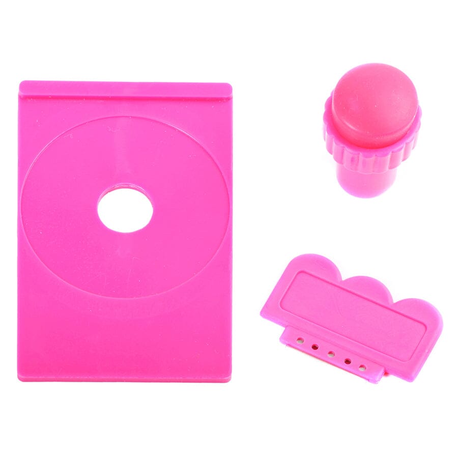 Stamping Nail Art Image Plate Holder/Scraper/Stamper - All in one set