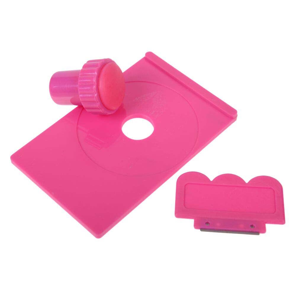 Stamping Nail Art Image Plate Holder/Scraper/Stamper - All in one set