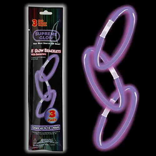 9" Glow Bracelet - Purple (1ct)-0