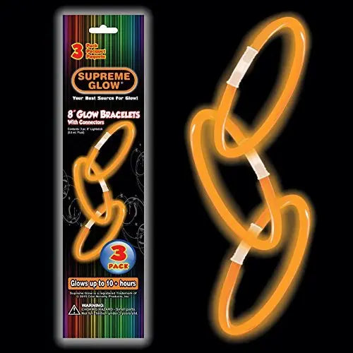 9" Orange Glow Bracelet (3ct)-0