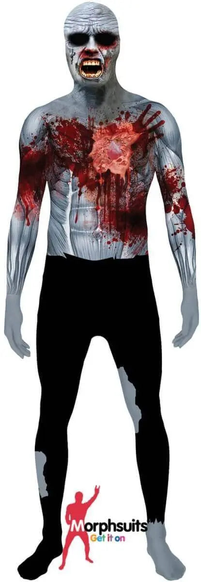 Beating Heart Zombie Morphsuit Men's Adult Costume - 2XLarge-0