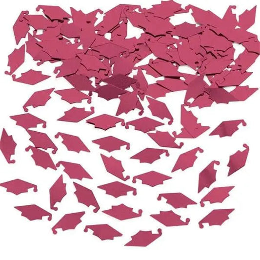 Burgundy Mortarboards Graduation Confetti (1ct)-0