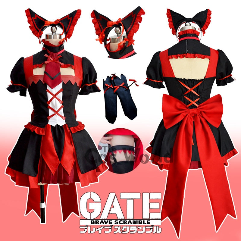 GATE Rory Mercury Fancy Dress Short Sleeve Tops Skirt Uniform Outfit Anime Cosplay Costumes-4