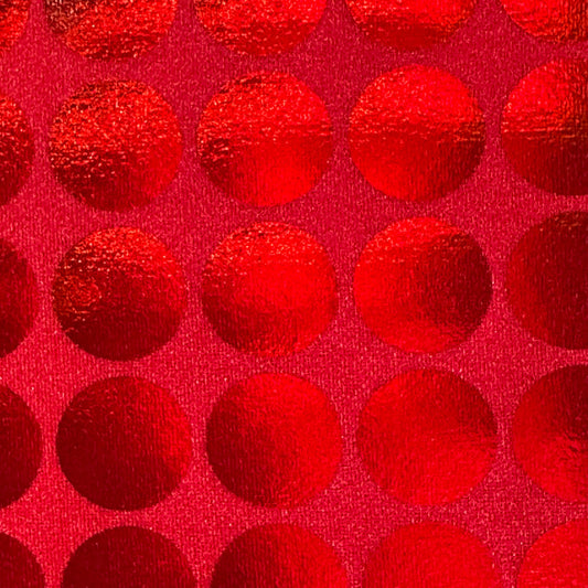 Reflection Circle Foil 4-Way Stretch Fabric | Spandex Palace-0