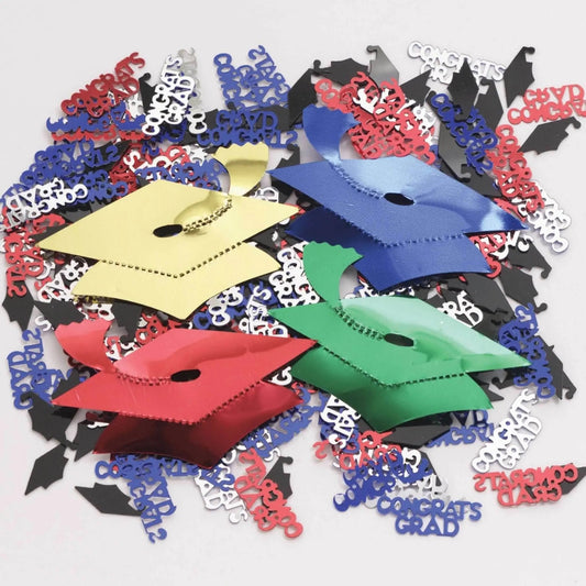 Mortarboard Graduation Confetti - Assorted Colors-0