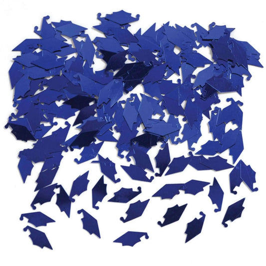 Mortarboards Graduation Confetti - Blue-0