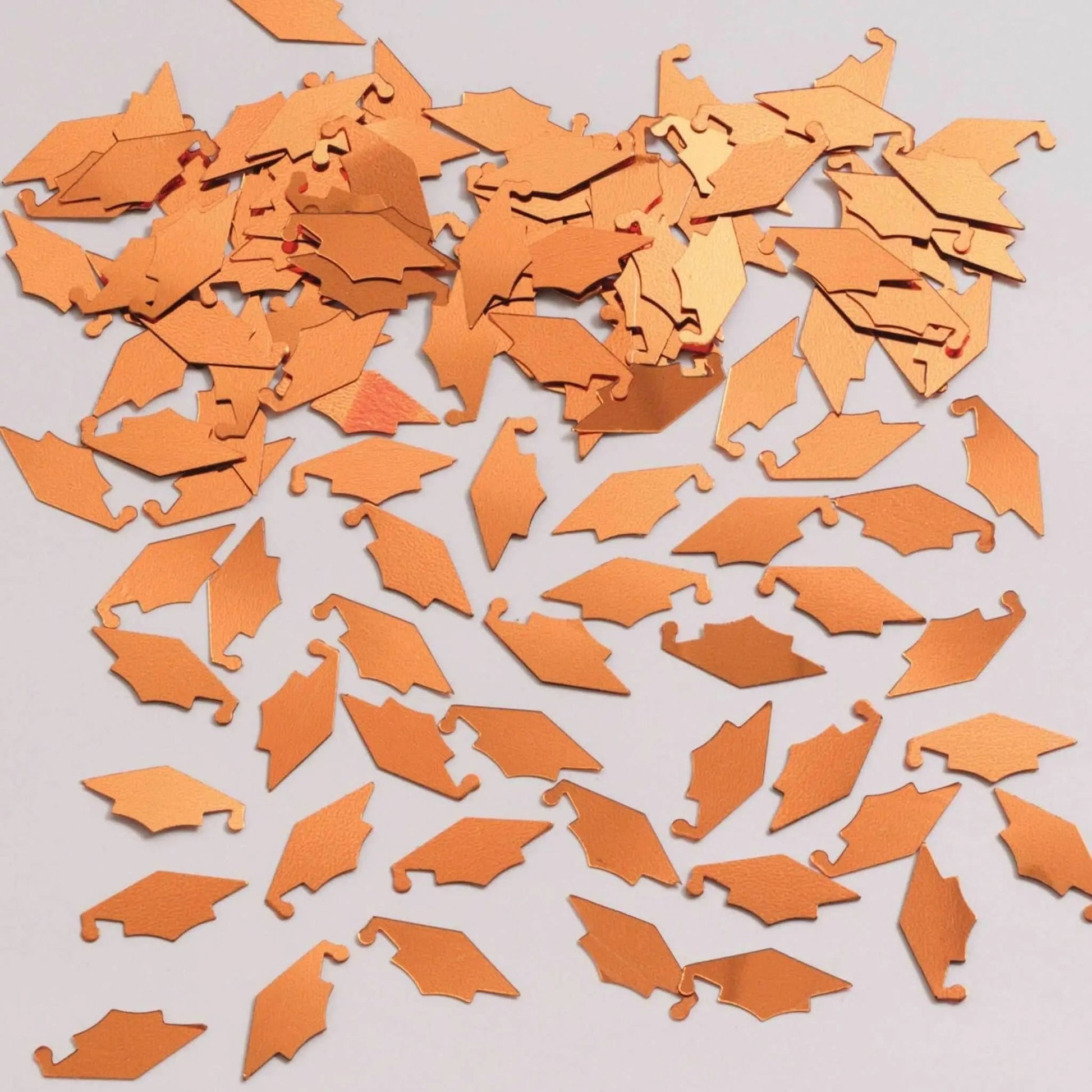 Orange Mortarboards Graduation Confetti (1ct)-0