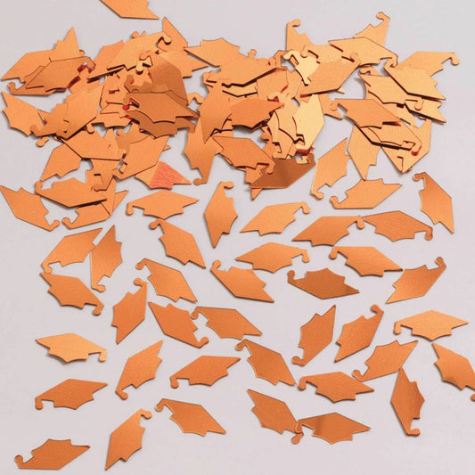 Orange Mortarboards Graduation Confetti (1ct)-0