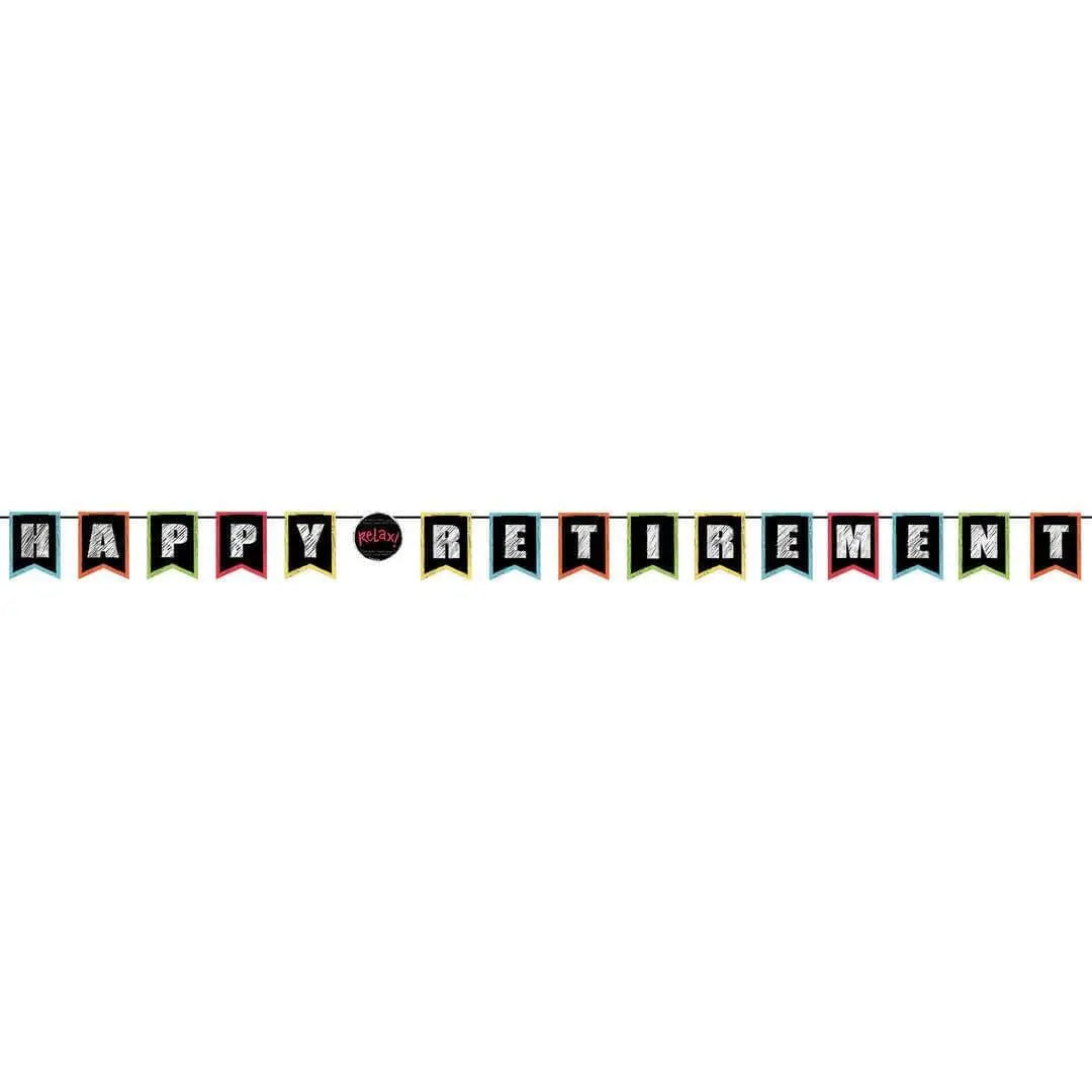 Retirement Chalk Pennant Banner-0