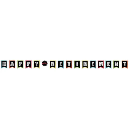 Retirement Chalk Pennant Banner-0