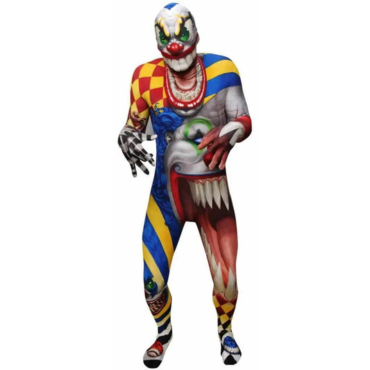 Scary Clown Monster Morphsuit Adult Costume - XLarge-0