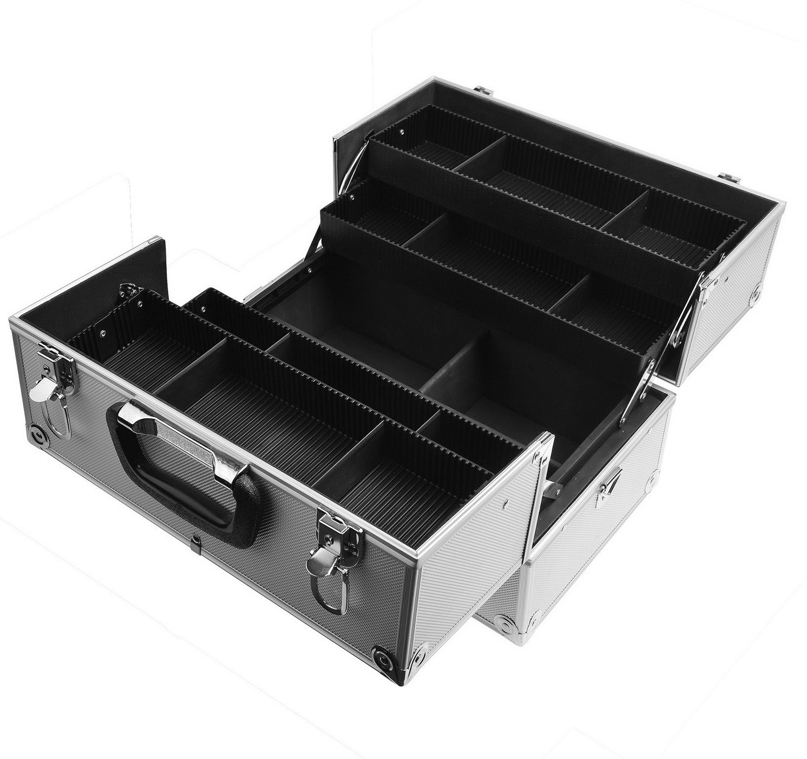 Essential Pro Makeup Train Case with Shoulder Strap and Locks-4