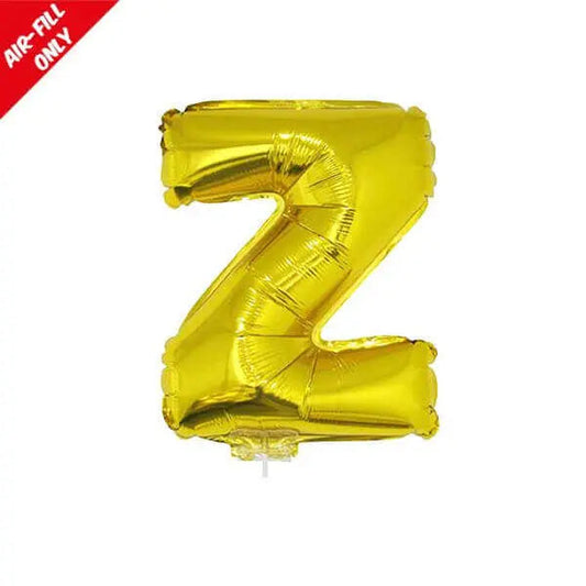 Balloon on Stick - 16" Gold Letter Z-0