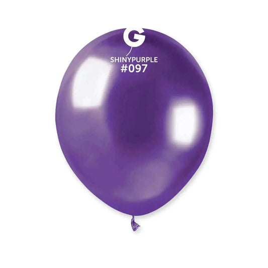 Gemar - 5" Shiny Purple Latex Balloons #097 (50pcs)-0