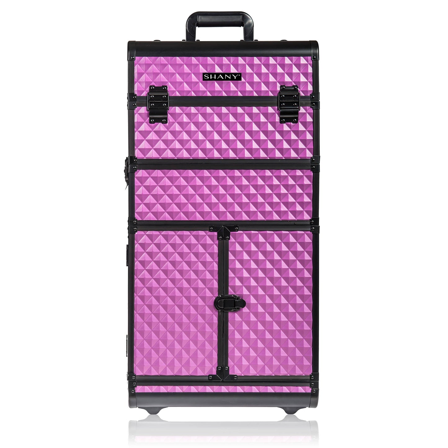 REBEL Series Pro Makeup Artists Rolling Train Case Trolley Case-7
